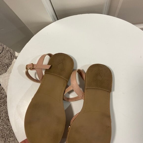 Adorable Mariella Girls Rose Pink & Gold Sandals - Made in Italy, size 1 Youth - Picture 5 of 5